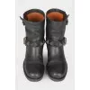 Studded leather boots