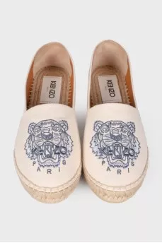 Elastic tiger espadrilles