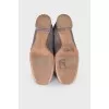 Suede gray pumps
