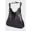 Leather bag with skulls
