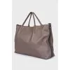 Brown leather bag