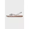 Silver flat sandals