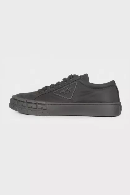 Black re-nylon sneakers