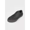 Black re-nylon sneakers