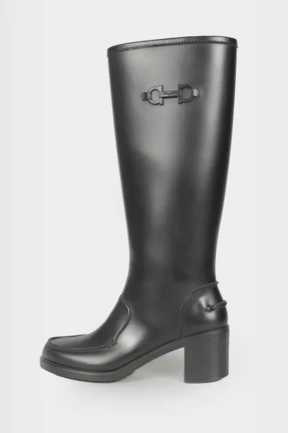 Black high heel boots