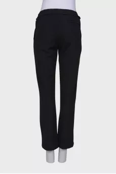 Black straight fit trousers
