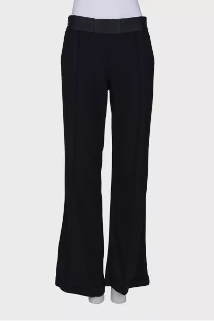 Wool palazzo trousers