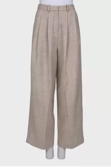 High rise palazzo trousers
