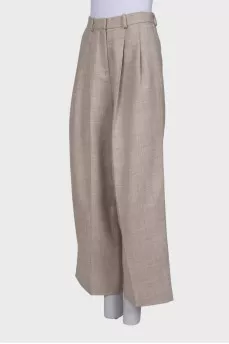 High rise palazzo trousers