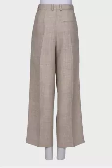 High rise palazzo trousers