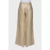 Golden linen palazzo trousers