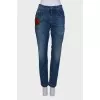 Embroidered boyfriend jeans