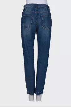 Embroidered boyfriend jeans