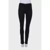 Black jeans with back embroidery