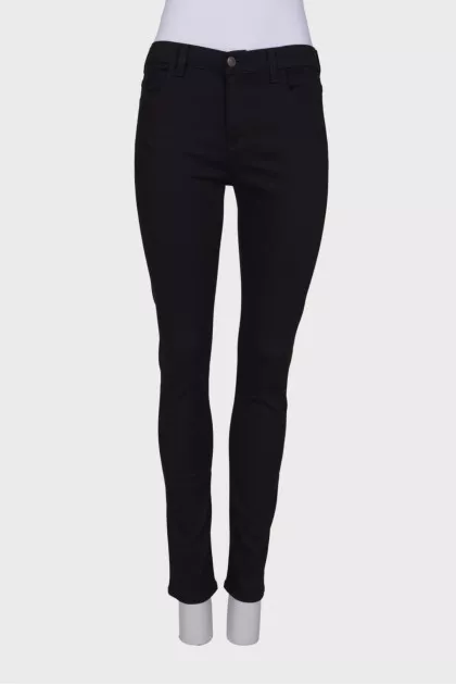 Black jeans with back embroidery