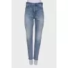 Light blue framed back jeans