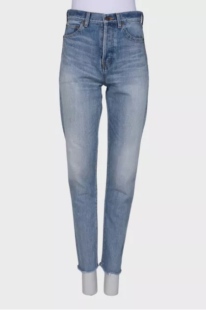Light blue framed back jeans