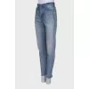 Light blue framed back jeans
