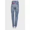 Light blue framed back jeans