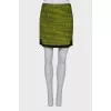 Tweed bright green skirt