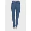 Blue jeans with back embroidery