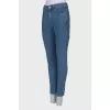Blue jeans with back embroidery