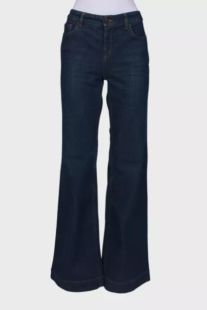 Navy blue flare jeans