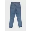 Light blue distressed jeans