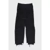 Black jeans with decorative stitching