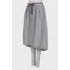 Gray pleated skirt