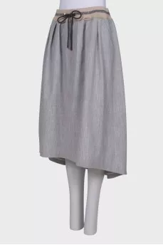 Gray pleated skirt