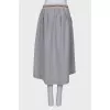 Gray pleated skirt