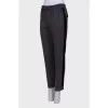 Wool trousers with stripes