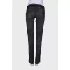 Charcoal jeans with rhinestones