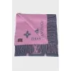 Cashmere scarf in corporate print