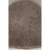 Brown hat with long pile