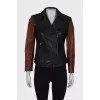 Black-brown cropped jacket