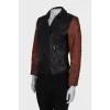 Black-brown cropped jacket