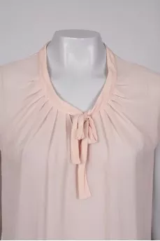 Sheer draped blouse