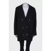 Black coat with a pattern