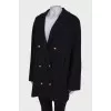 Black coat with a pattern