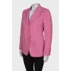 Pink straight fit blazer