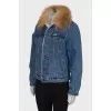 Denim blue jacket with fur
