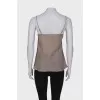 Silk T-shirt with decor