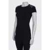 Black T-shirt with rhinestones