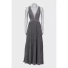 Pleated dress with glitter