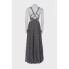 Pleated dress with glitter