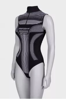 Black and white bodysuit with tag