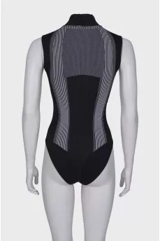 Black and white bodysuit with tag