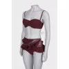 Burgundy swimsuit with tag